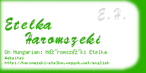 etelka haromszeki business card